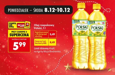 Olej promocja w Biedronka