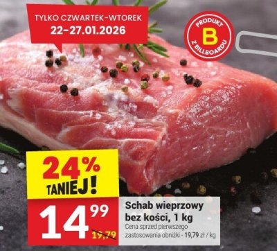 Schab wieprzowy bez kości, 1 kg promocja w Twój Market