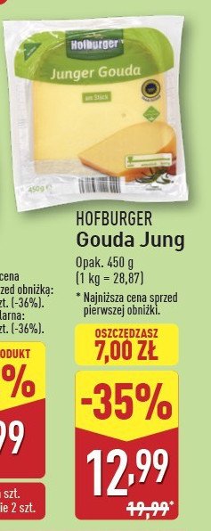 Ser gouda jung Hofburger promocja w Aldi