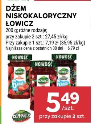 Dżem niskokaloryczny 200 g różne rodzaje promocja w Stokrotka