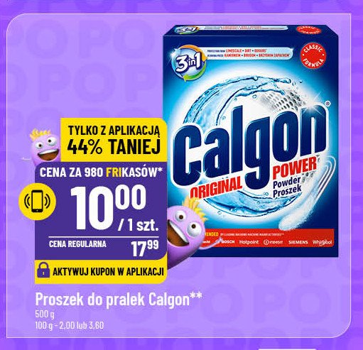 Proszek zmiękczający wodę przeciw kamieniowi Calgon promocja w POLOmarket