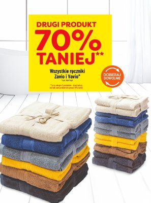 Wszystkie ręczniki Zavio i Vavio drugi -70% taniej promocja w POLOmarket