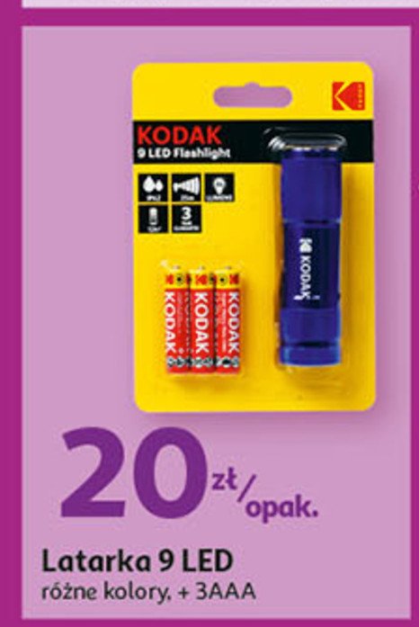 Latarka 9 led + 3 baterie aaa Kodak promocja