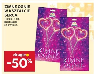 Zimne ognie w kształcie serca promocja w Stokrotka