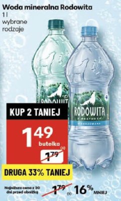 Woda mineralna Rodowita promocja w Delikatesy Centrum