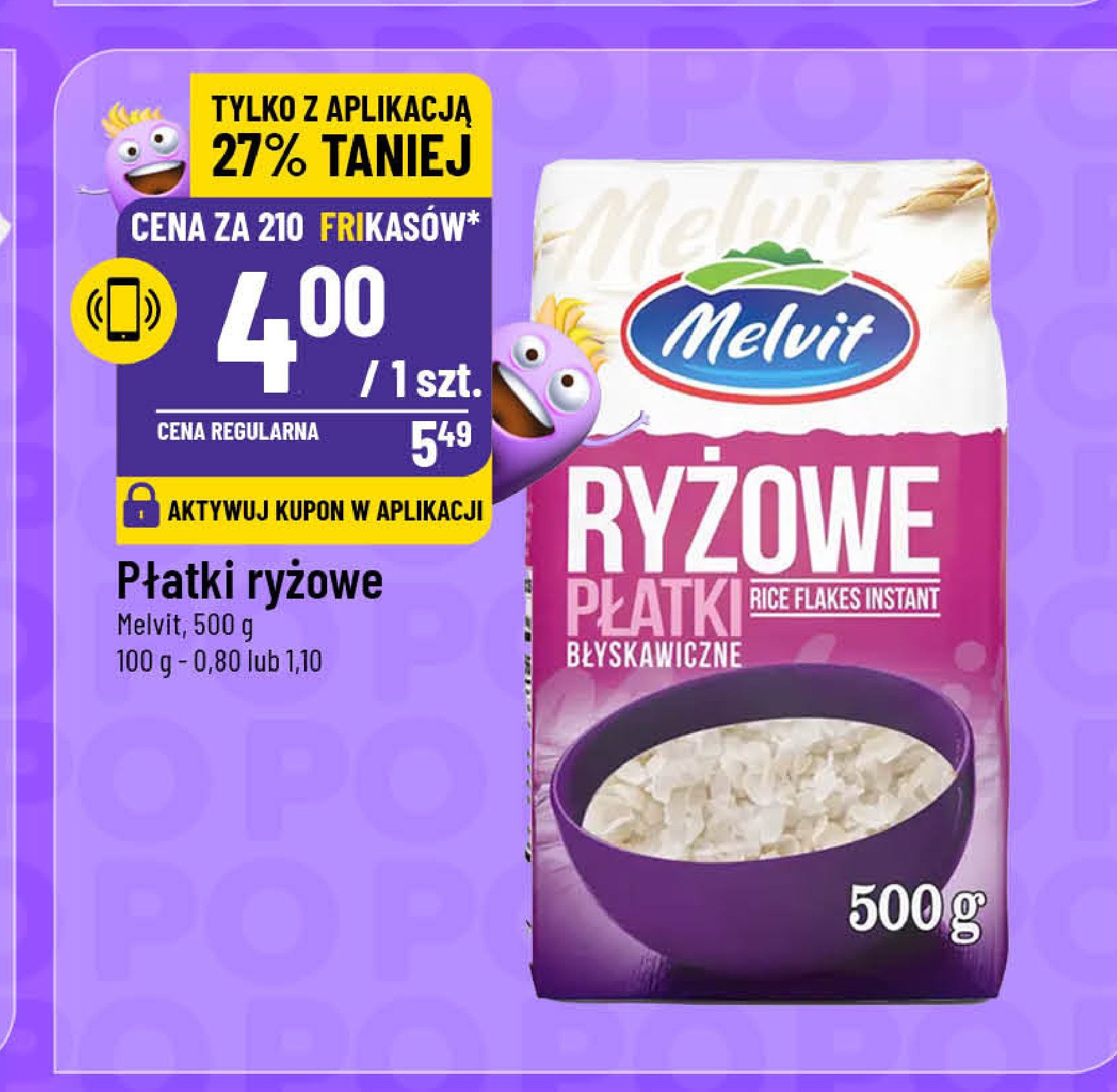 Płatki ryżowe błyskawiczne Melvit promocja w POLOmarket