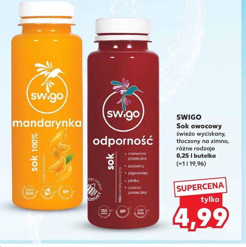 Lemoniada mandarynkowe love Swigo promocja