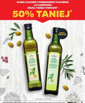 Oliwa z oliwek z pierwszego tłoczenia La Campagna 500ml promocja w Netto