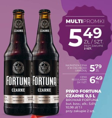 Piwo Fortuna Czarne 0,5 l promocja w Duży Ben