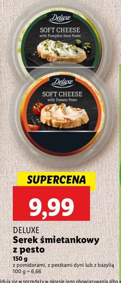 Serek śmietankowy z pesto z pomidorami Deluxe promocja w Lidl