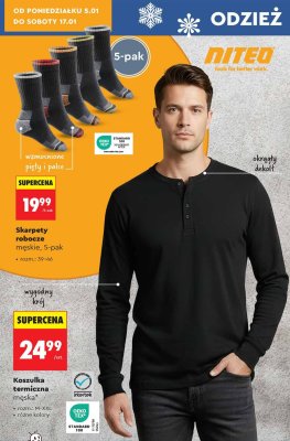 Skarpety robocze męskie NITEO 5-pak promocja w Biedronka