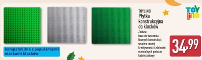 Płytka konstrukcyjna do klocków TOYLINO promocja w Aldi