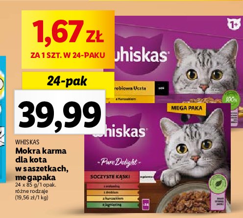 Karma dla kota pure delight Whiskas promocja