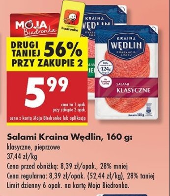 Salami pieprzowe Kraina wędlin promocja