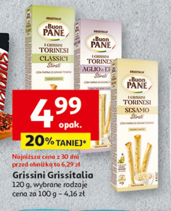 Paluszki grissini włoskie Il buon pane promocja w Auchan