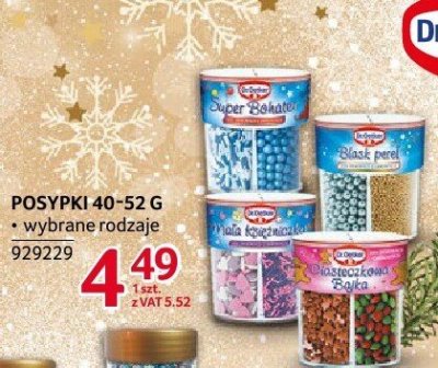 Posypki Dr. Oetker 40-52 g promocja w Selgros