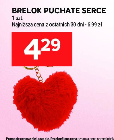 Breloczki pluszowe serca promocja