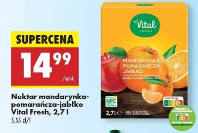 Nektar mandarynka-pomarańcza-jabłko Vital fresh promocja
