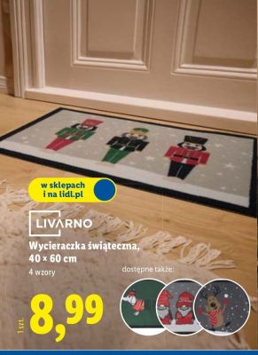 Wycieraczka świąteczna LIVARNO 40 x 60 cm promocja w Lidl