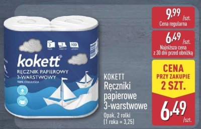 Ręczniki papierowe 3-warstwowe promocja w Aldi