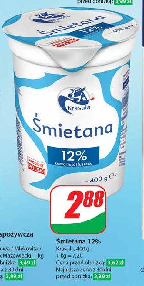 Śmietana 12 % Hula krasula promocja