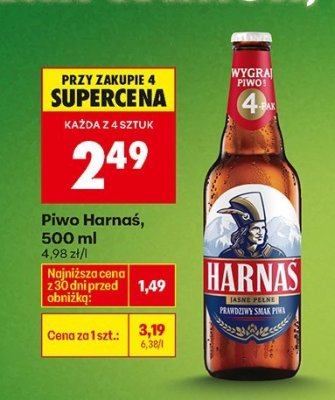 Piwo Harnaś, 500 ml promocja w Biedronka