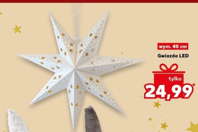 Gwiazda LED wym. 40 cm promocja w Kaufland