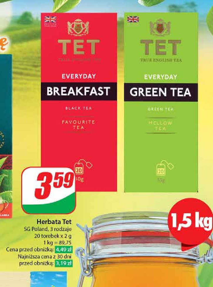 Herbata breakfast TETLEY EVERYDAY promocja