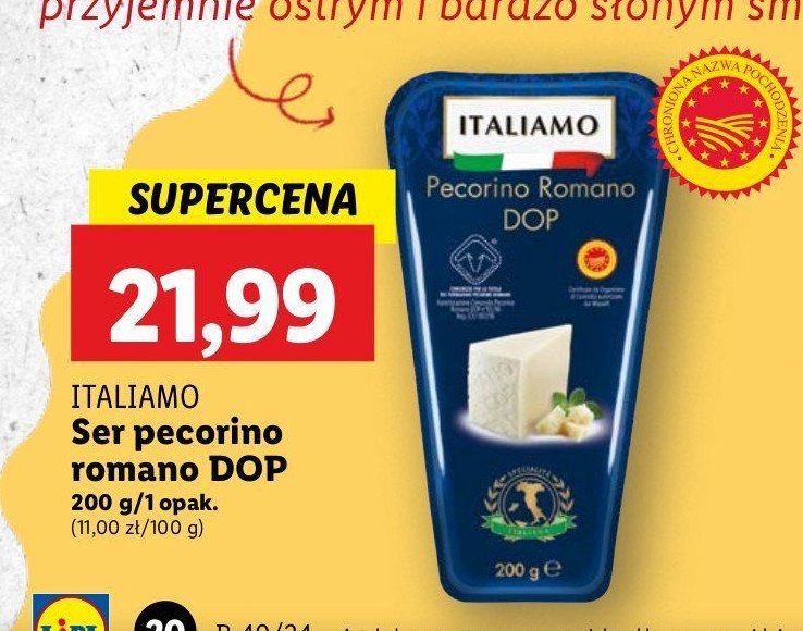 Ser pecorino romano Italiamo promocja