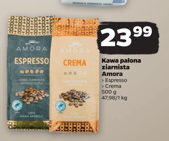 Kawa Amora crema promocja
