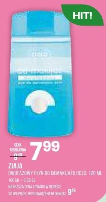 Płyn do demakijażu Ziaja promocja w Drogerie Natura