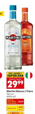 Vermouth Martini Bianco / Fiero promocja w Biedronka