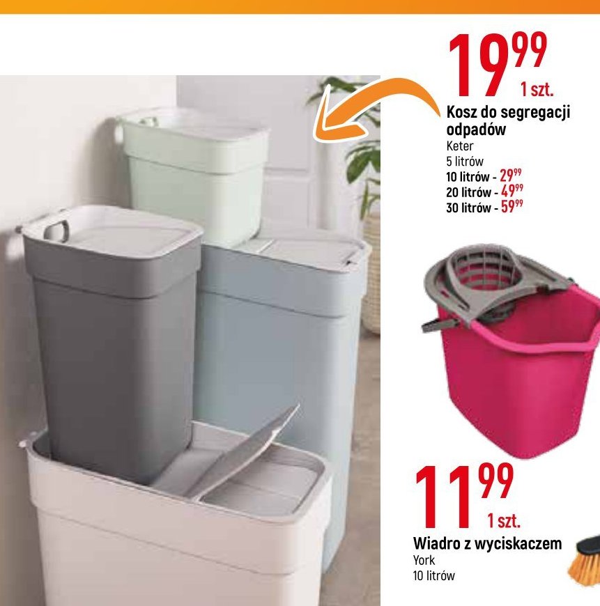 Kosz do segregacji 艣mieci 20 l Keter promocja