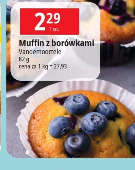 Muffin z borówkami Vandemoortele promocja