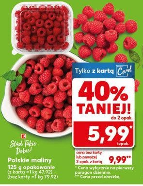 Maliny K-classic stąd takie dobre! promocja w Kaufland