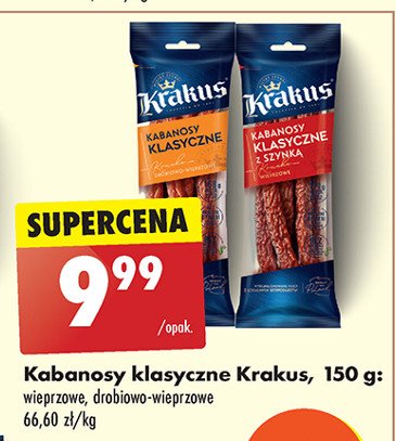 Kabanosy wieprzowo-drobiowe Krakus animex promocja