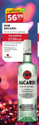 Rum BACARDI Carta Blanca 700 ml promocja w Stokrotka