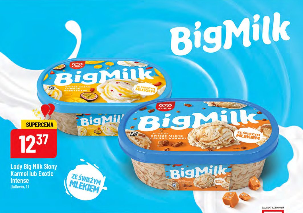 Lody marakuja Algida big milk promocje
