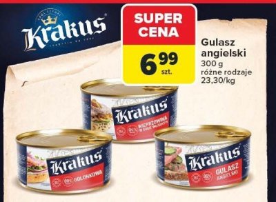 Gulasz angielski Krakus 300 g promocja w Carrefour