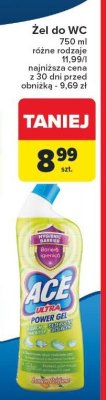Żel do WC, różne rodzaje ACE promocja w Carrefour