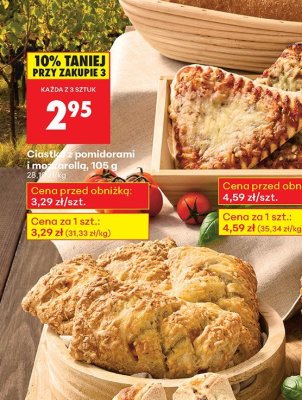 Ciasto z pomidorami i mozzarellą 105g promocja w Biedronka
