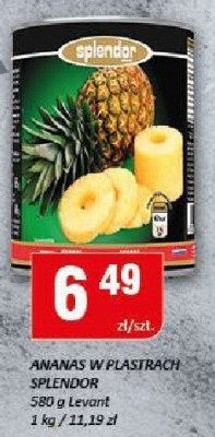 Ananas w plastrach XO 580 g promocja w Chorten