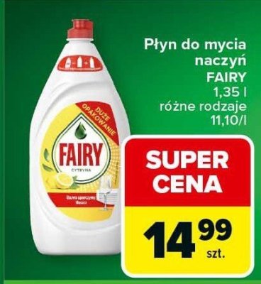 Płyn do mycia naczyń FAIRY różne rodzaje promocja w Carrefour