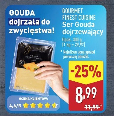 Ser gouda Gourmet finest cuisine promocja w Aldi