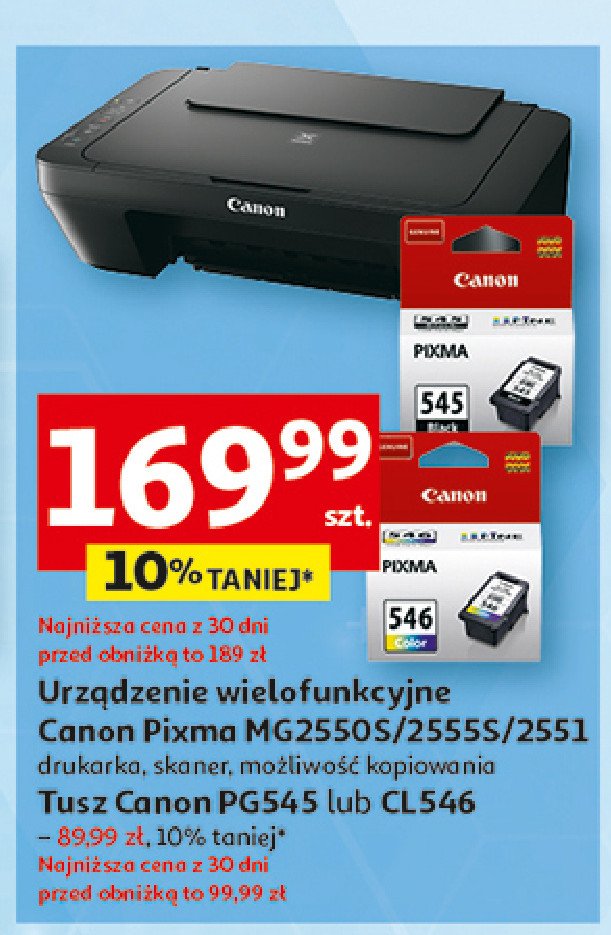 Urządzenie wielofunkcyjne mg2550s Canon promocja w Auchan