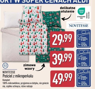 Pościel z mikroperkalu zimowa 200x220 cm + 2x 70x80 cm promocja w Aldi
