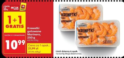 Krewetki białe gotowane 250g promocja w Biedronka