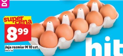 Jaja rozmiar M 10 szt. promocja w TOPAZ