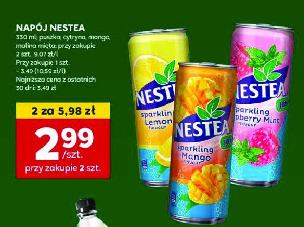 Napój malina-mięta Nestea promocja