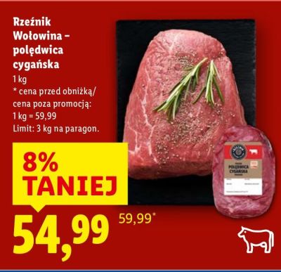 Wołowina - polędwica cygańska promocja w Lidl